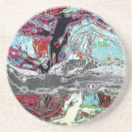 Sandstone Coaster – Strata Pulse Zandsteen Onderzetter