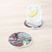 Sandstone Coaster – Strata Pulse Zandsteen Onderzetter (Zijkant)