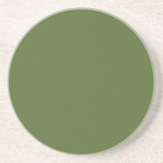 Sandstone Drink Onderzetter - Donkere Olijfgroen (Voorkant)