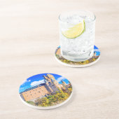 Sandstone Drink Onderzetter Segovia castle (Zijkant)