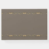 Sandstone en Gold Design Guest Book Gastenboek (Achterkant)