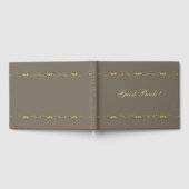 Sandstone en Gold Design Guest Book Gastenboek (Volledig)