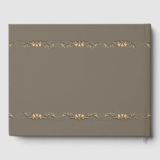 Sandstone en Gold Design Guest Book Gastenboek (Achterkant)