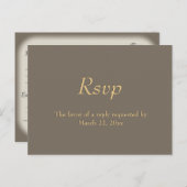 Sandstone en Gold Menu RSVP (Voorkant / Achterkant)