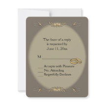 Sandstone en Gold Wedding RSVP