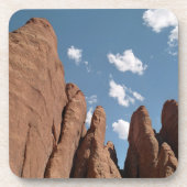 Sandstone Fins Utah Desert Foto Bier Onderzetter (Voorkant)