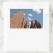 Sandstone Fins Utah Desert Foto Rechthoekige Sticker (Tas)