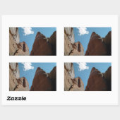 Sandstone Fins Utah Desert Foto Rechthoekige Sticker (Vel)
