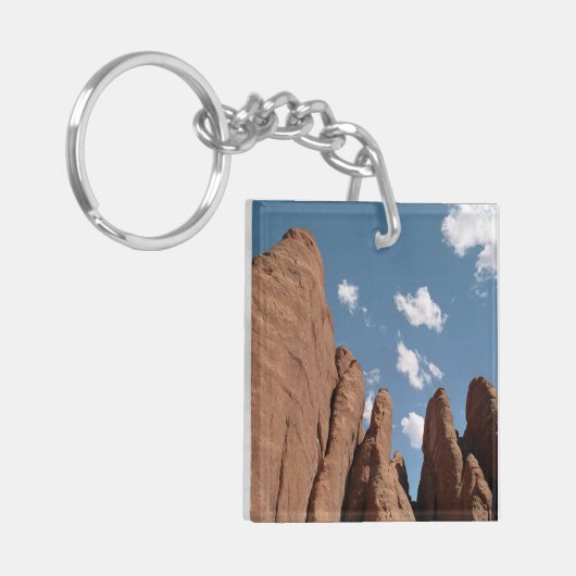 Sandstone Fins Utah Desert Foto Sleutelhanger (Voorkant Links)