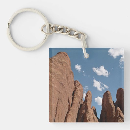 Sandstone Fins Utah Desert Foto Sleutelhanger (Voorkant)