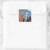 Sandstone Fins Utah Desert Foto Vierkante Sticker (Tas)