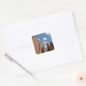 Sandstone Fins Utah Desert Foto Vierkante Sticker (Envelop)