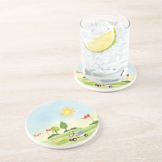 Sandstone Golf Onderzetter (Zijkant)