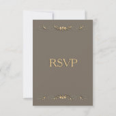 Sandstone Grey en Gold RSVP (Achterkant)