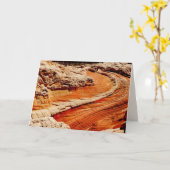 Sandstone Highway, blank Wenskaart Kaart (Gele Bloem)