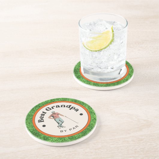 Sandstone Onderzetter - Beste opa van Par (Zijkant)