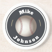Sandstone Onderzetter - Custom Baseball (naam toev (Voorkant)