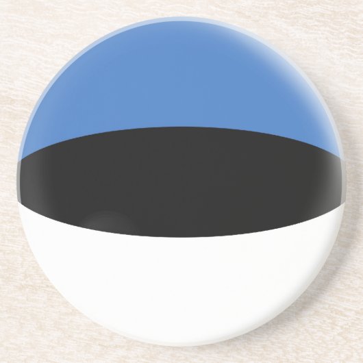 Sandstone Onderzetter - Estse vlag (Voorkant)