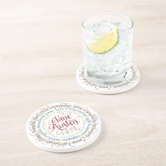 Sandstone Onderzetter - Jane Austen Period Dramas (Zijkant)