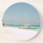 Sandstone-Onderzetter met Cayman Island Scene Zandsteen Onderzetter (Voorkant)