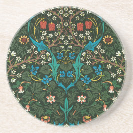 SANDSTONE ONDERZETTER WILLIAM MORRIS " TULIPS " ON