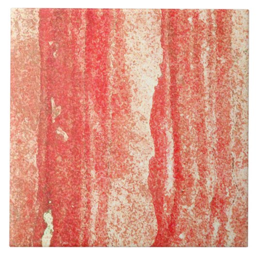 Sandstone Red Ceramic Tile Tegeltje (Voorkant)