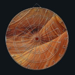 Sandstone Rock-formaties Dartbord<br><div class="desc">Design bevat een foto van een interessante rotsformatie in het woestijnlandschap van de zuidwestelijke Verenigde Staten van Amerika. Het ziet eruit als een stuk abstracte kunst,  maar de golven zijn volledig gemaakt van oranje zandsteen,  gevormd over duizenden jaren van geologische erosie.</div>