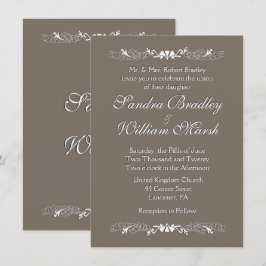 Sandstone Wedding Invitation Kaart