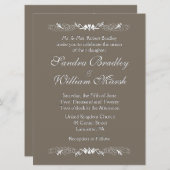 Sandstone Wedding Invitation Kaart (Voorkant / Achterkant)