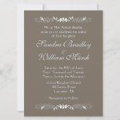 Sandstone Wedding Invitation Kaart (Voorkant)