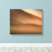 Sandstorm bij Mesvrij Sand Dunes, Sunset Canvas Afdruk (Insitu (Houten vloer))