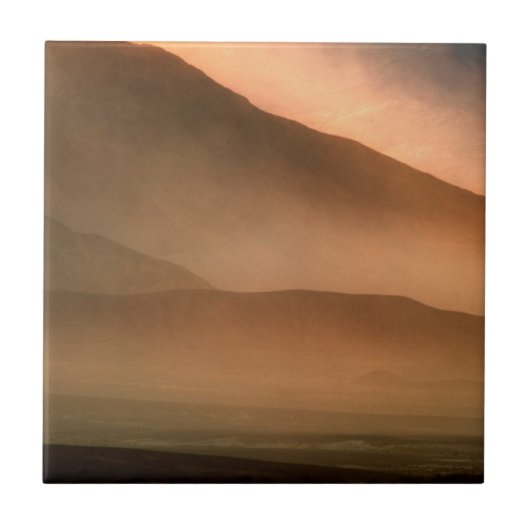 Sandstorm bij Mesvrij Sand Dunes, Sunset Tegeltje (Voorkant)