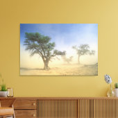 Sandstorm In Kalahari Desert, Kgalagadi Canvas Afdruk (Insitu (Woonkamer))