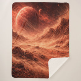 Sandstorm on Orange Planet Sherpa Deken