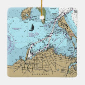 Sandusky OH Nautical Chart Keramisch Ornament (Achterkant)