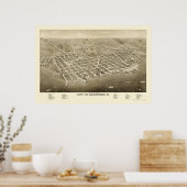 Sandusky, OH Panoramic Map - 1883 Poster (Keuken)