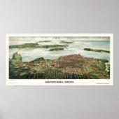 Sandusky, OH Panoramic Map - 1898 Poster (Voorkant)