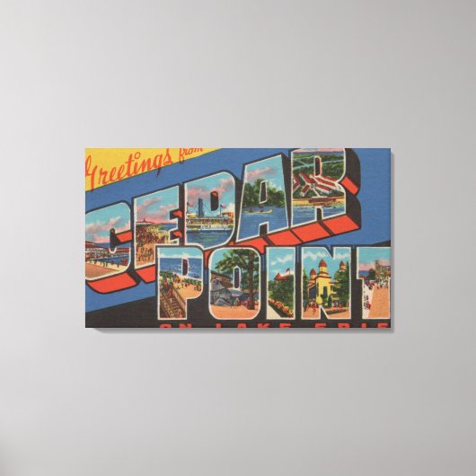 Sandusky, Ohio - Lake Erie - Cedar Point Canvas Afdruk (Voorkant)