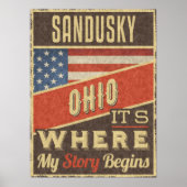 Sandusky Ohio Poster (Voorkant)