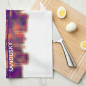 Sandusky Ohio Skyline Theedoek (Quarter Fold)