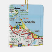 Sandusky Road Map Keramisch Ornament (Rechts)