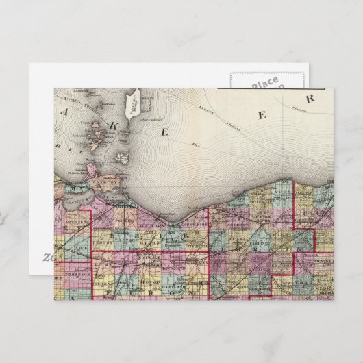 Sandusky, Seneca en Summit County's Briefkaart (Voorkant / Achterkant)