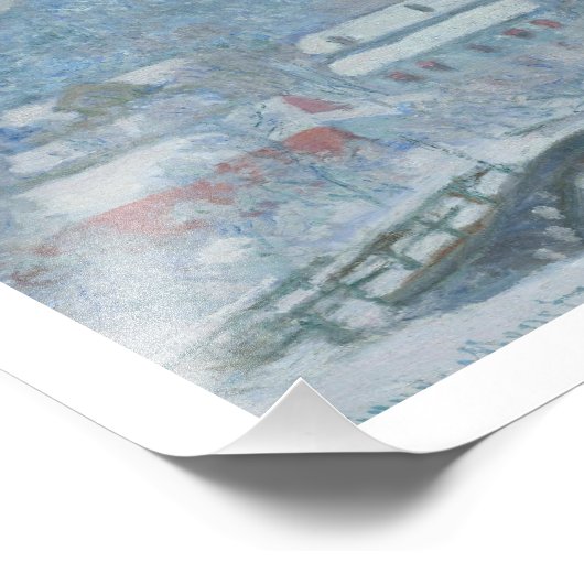 Sandviken Noorwegen in de sneeuw Foto Afdruk (Hoek)