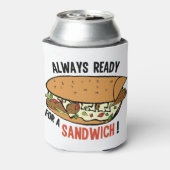 Sandwich aangepaste naam koelbox blikjeskoeler (Blikje Achterkant)