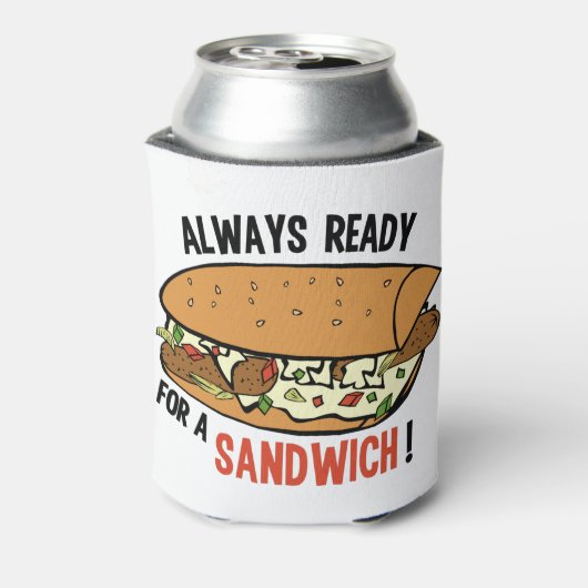 Sandwich aangepaste naam koelbox blikjeskoeler (Blikje Achterkant)