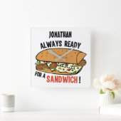 Sandwich, aangepaste wandklok (Huis)
