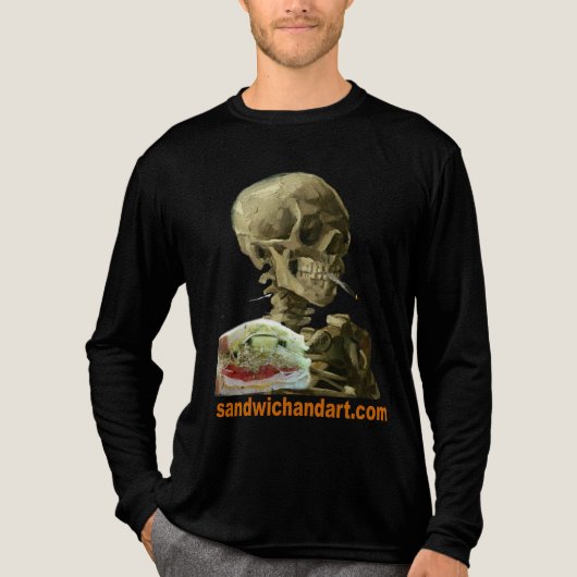 Sandwich and Skull Tri-Blend Shirt (Voorkant volledig)