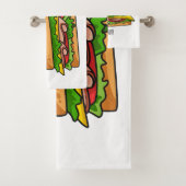 Sandwich-cartoon Bad Handdoek (Insitu)