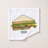 Sandwich-cartoon Bad Handdoek (Wasdoekje)