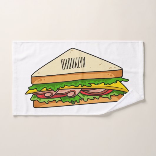 Sandwich-cartoon Bad Handdoek (Handdoek)